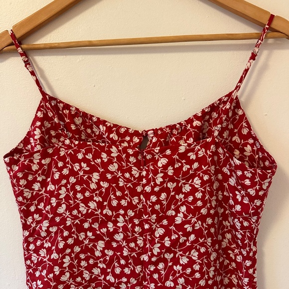 Reformation Felix Red Floral-Print Mini Dress | Size 4 - Picture 10 of 15